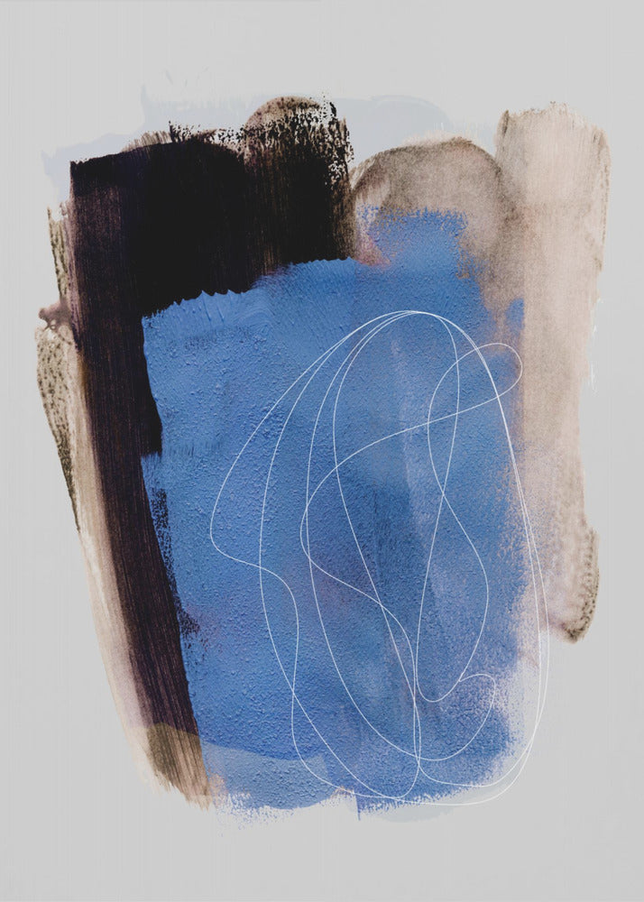 Abstracte penseelstreken 55 | Canvas