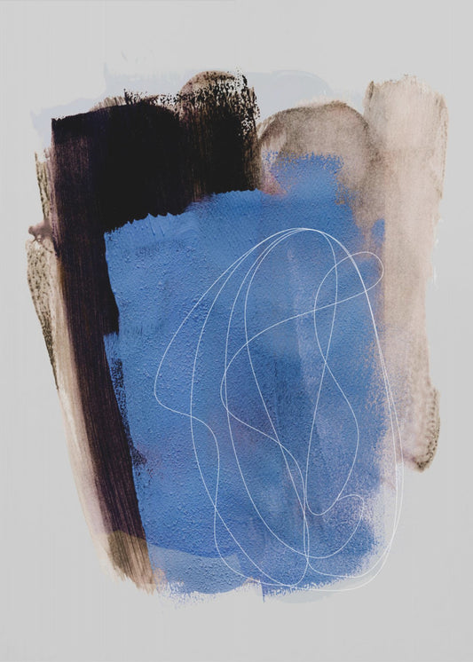 Abstracte penseelstreken 55 | Canvas