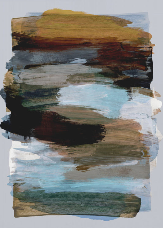 Abstracte penseelstreken 78X | Poster