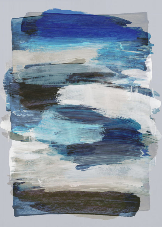 Abstracte penseelstreken 78Y | Canvas