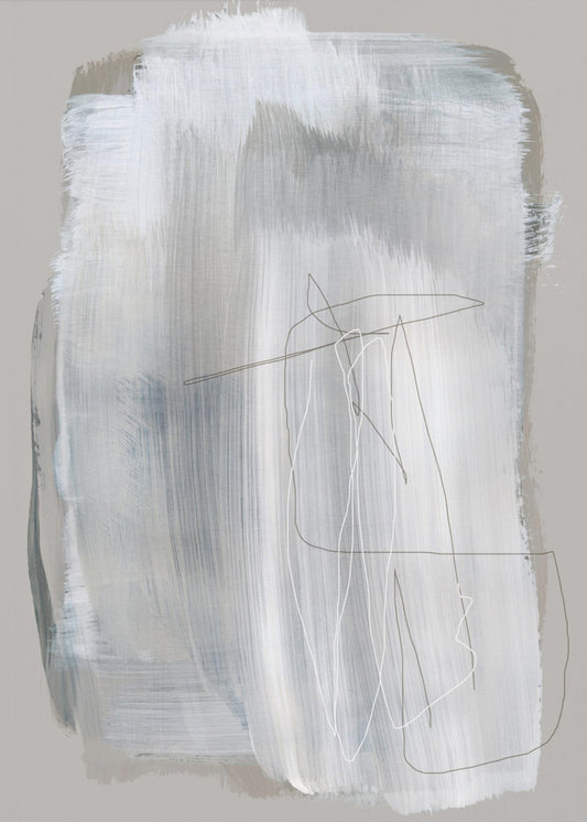Abstracte penseelstreken 109 | Canvas