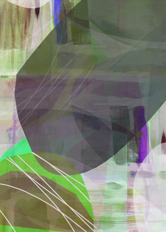 Abstracte groene vormen 1 | Poster