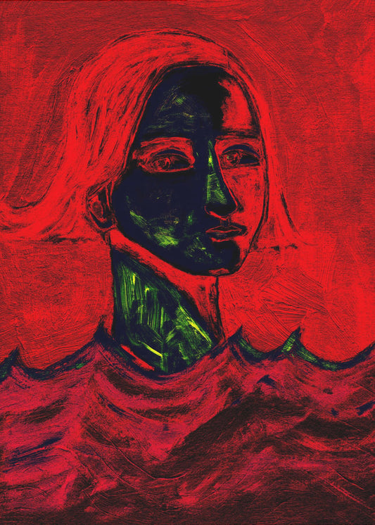 De Zwemmer Rood | Canvas