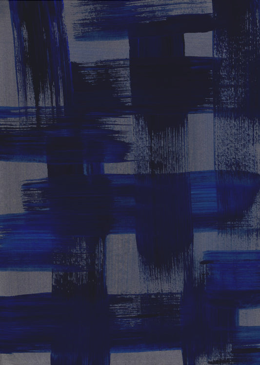Abstracte penseelstreken 128 | Poster