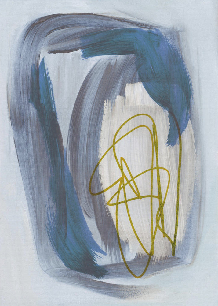 Abstracte penseelstreken 156X | Canvas