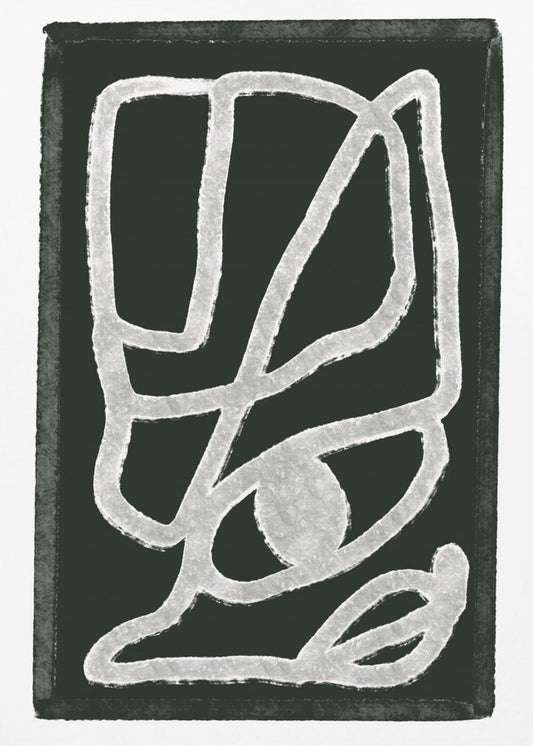 Black abstract lines | Poster