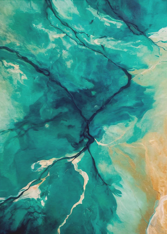 Luchtlandschappen en stromend water | Poster