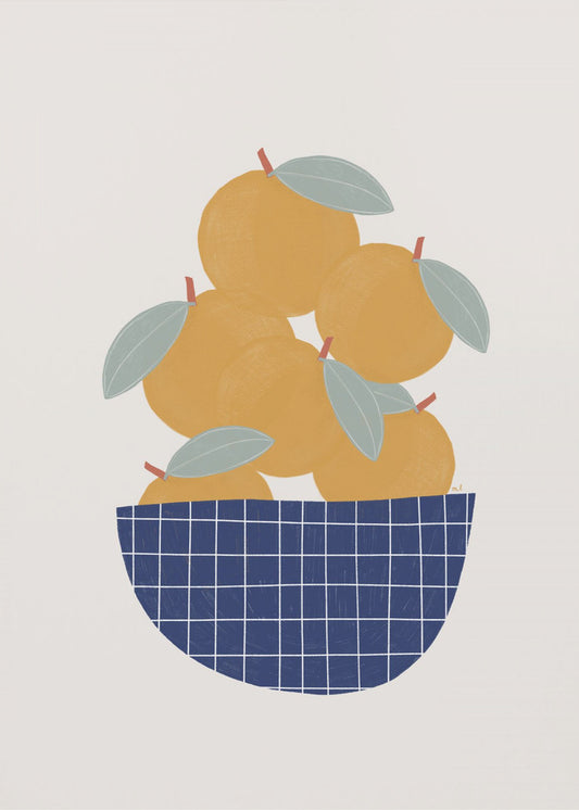 Schaal met sinaasappelen | Poster