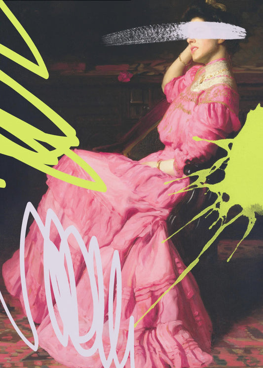Neonroze jurk Ratioiso | Canvas