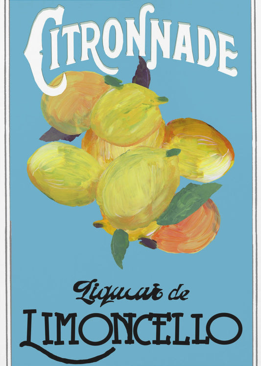 Citronnade Limoncello On Blue and Black | Canvas
