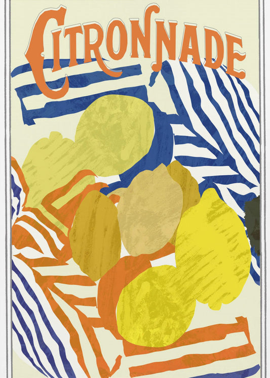 Citronnade Oranje en Blauw | Poster