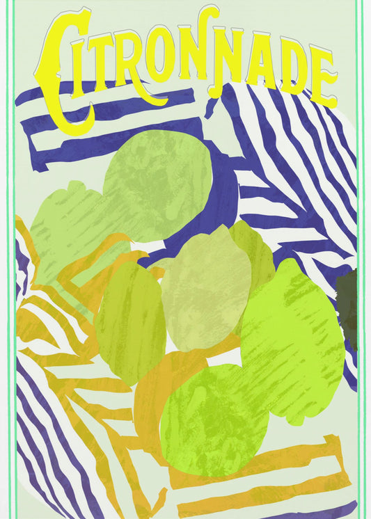Citroengeel en groen | Poster