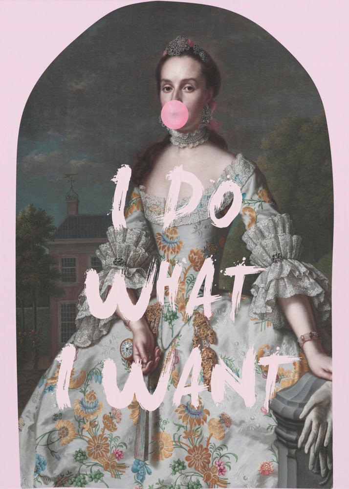 ROZE IK DOE WAT IK WIL MAXIMALISTISCHE KUNST | Canvas