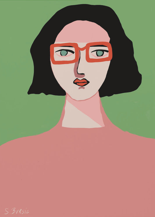 Lady with Red Glasses | Poster