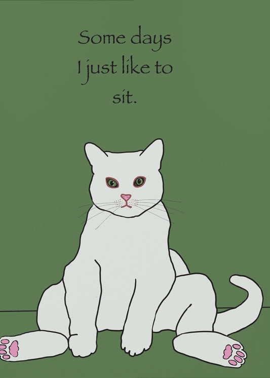 White cat with quote | Poster