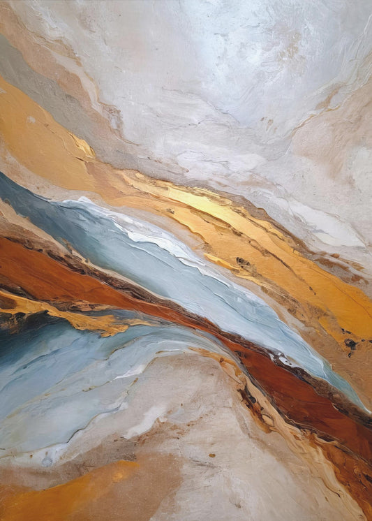 Gouden Horizon Golven | Poster