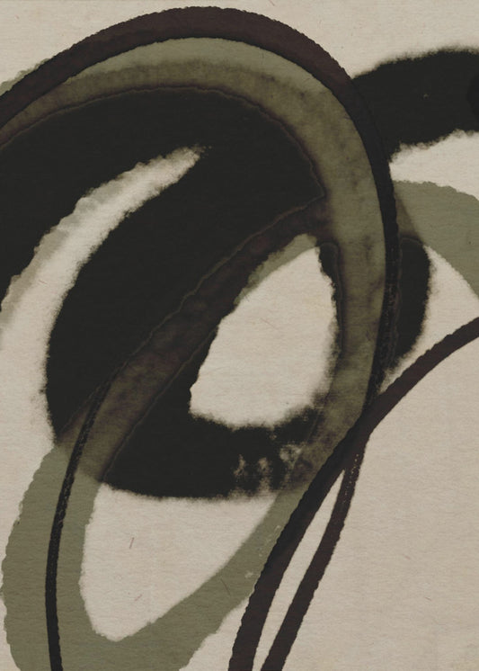 Inkt vloeiende cirkels | Canvas