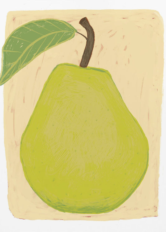Grote groene peer | Canvas