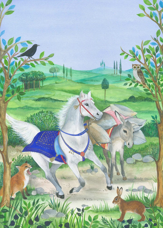 De harmonie tussen natuur en dierenleven, | Canvas