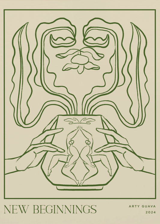 Vessel Collection : New Beginnings (LineArt) | Canvas