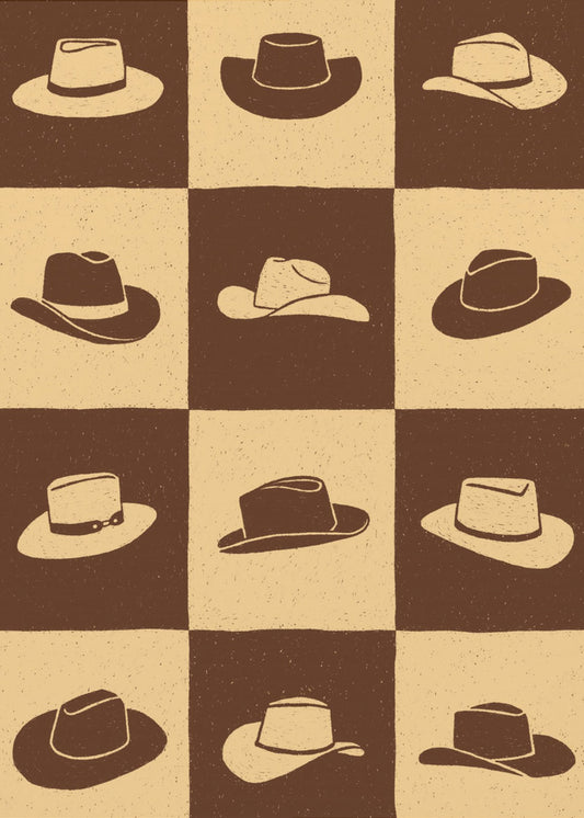 Cowboy Dambord | Canvas