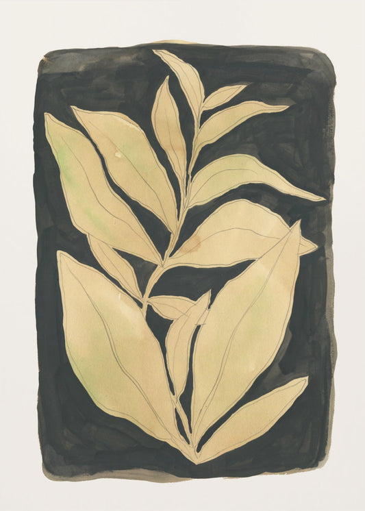 Zwart blad N.2 | Canvas