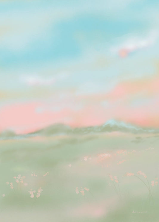 Dromerige pastelweide | Canvas