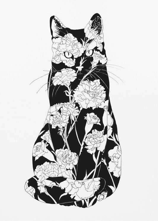 Carnation Cat Original | Poster