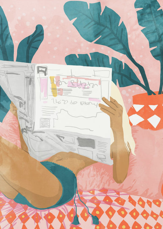 Bohemian Morning News Kunstdruk | Canvas