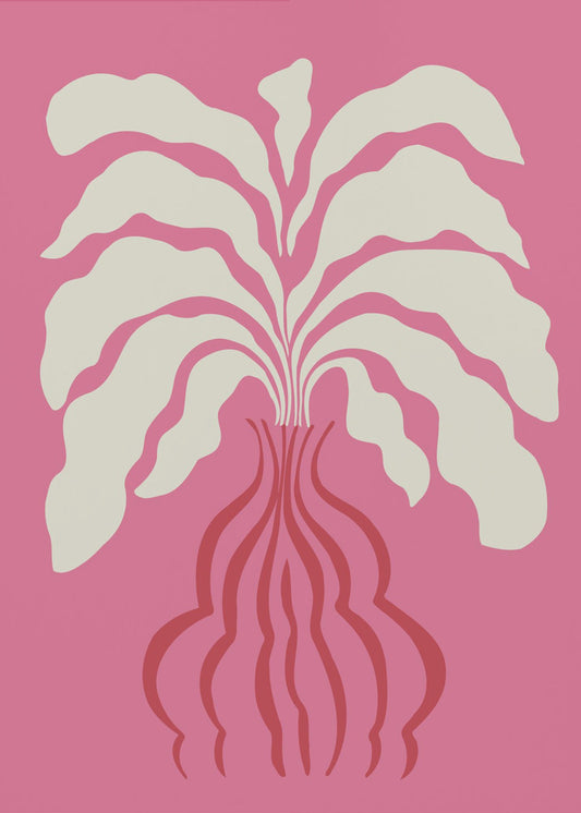Minimal Leaf and Vase | Canvas