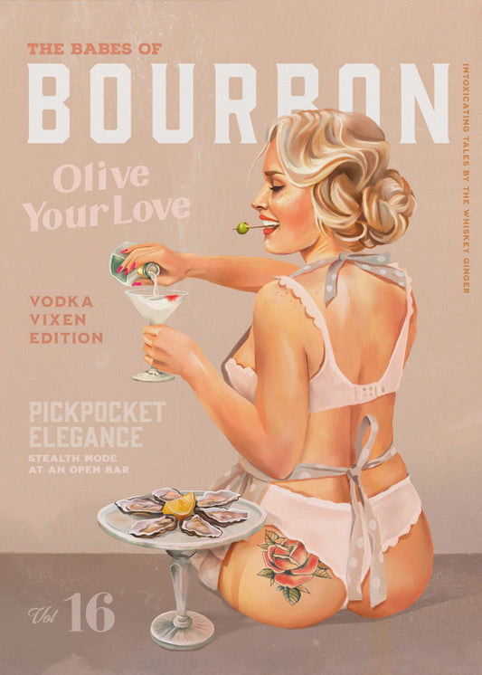 Bourbon Babe Vol. 16 Vintage Vodka Martini Pin-up Girl | Poster