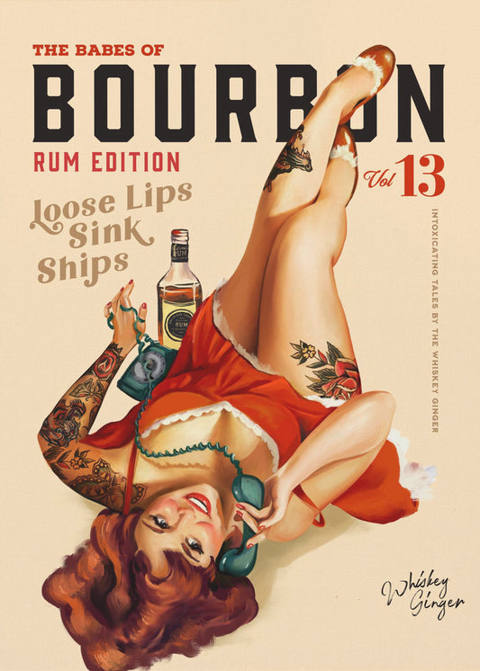 Babes of Bourbon Vol 13 Rum Drinkende Pinup Girl Kunst | Poster