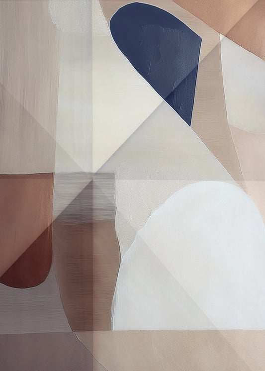 Abstract koper neutraal toon schilderij 1 | Poster