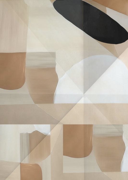 Abstract Koper Neutraal Toon Schilderij 3 | Poster