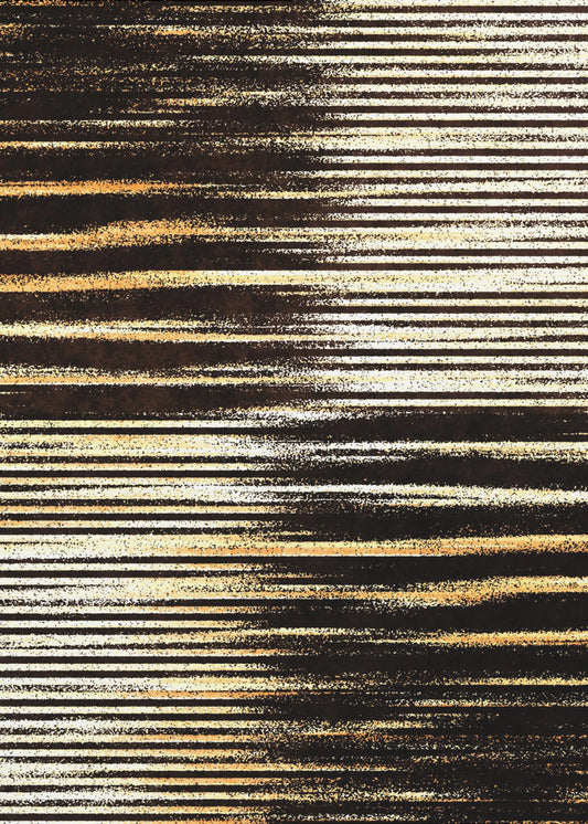 Zwarte en gouden horizontale lijnen | Canvas