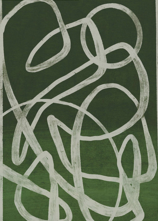 Smaragdgroene wervelwind | Canvas