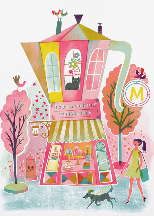 Vintage Franse koffiepatisserie | Canvas