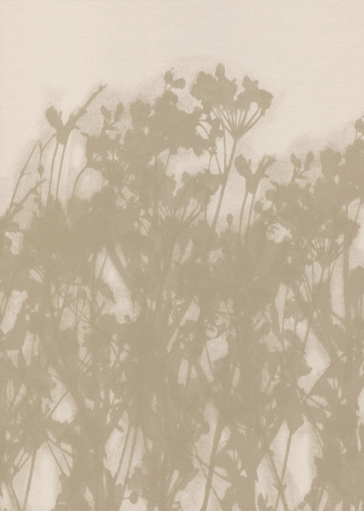 Wilde weide in oker en wit | Canvas