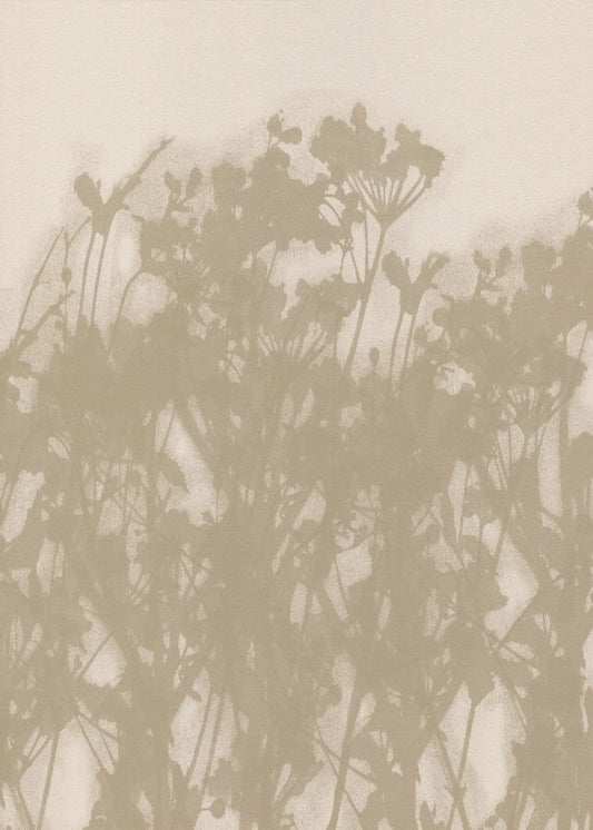 Wilde weide in oker en wit | Canvas