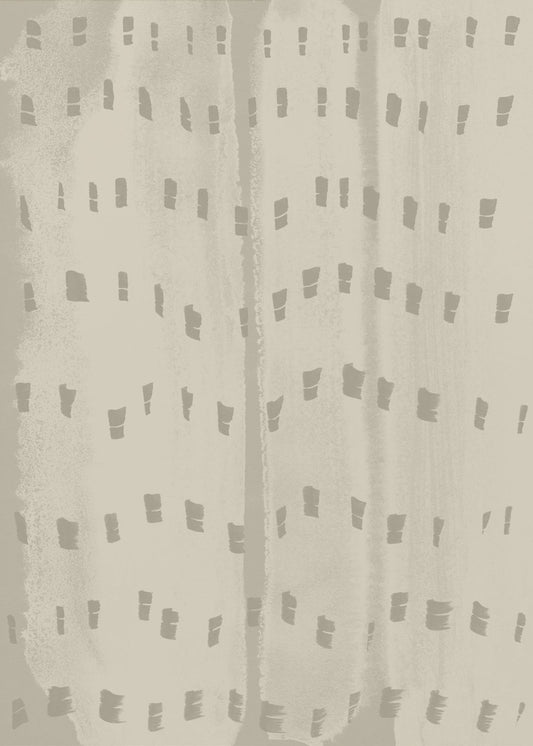 Zacht golfritme – Wabi-Sabi-patroon in beige | Canvas