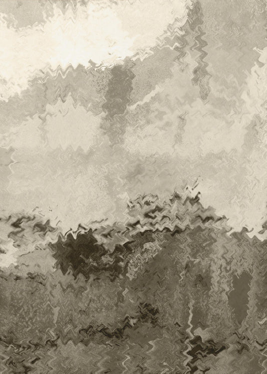 Over de heuvels. Reflecties. Abstract landschap in neutrale kleuren nr. 2 | Canvas