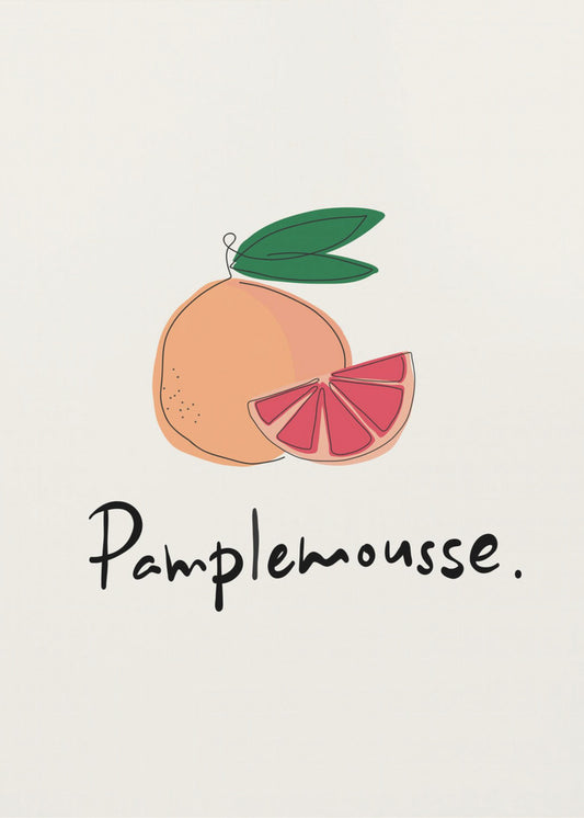 Moderne Franse fruitcollectie "Grapefruit / Pompelmoes" | Canvas