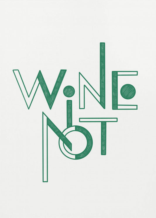 Wijn Niet handgetekende tekst &amp; citaat | Canvas