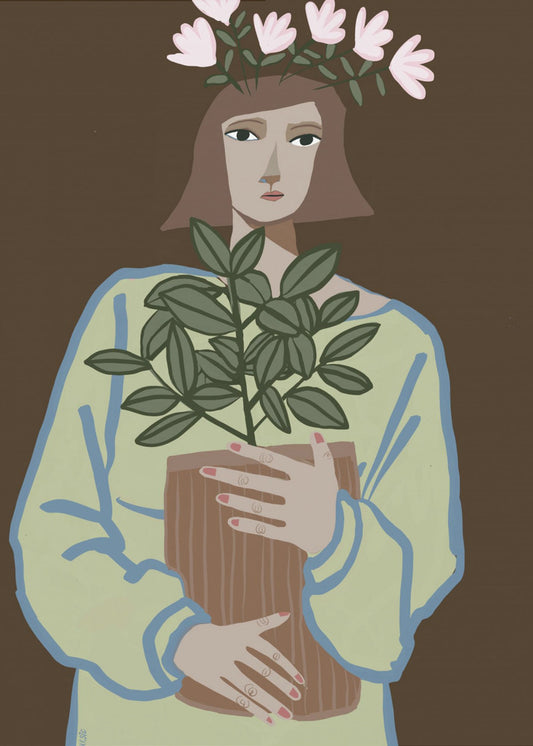 Plantenmoeder bruin | Canvas