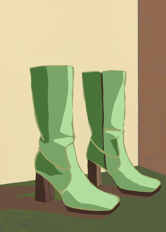 Groene laarzen | Canvas