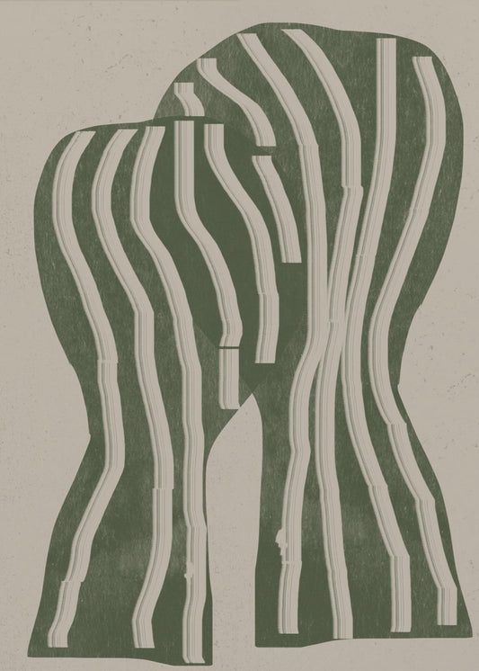 Gebogen strepen | Poster
