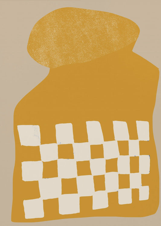 Gouden geblokte vorm | Canvas