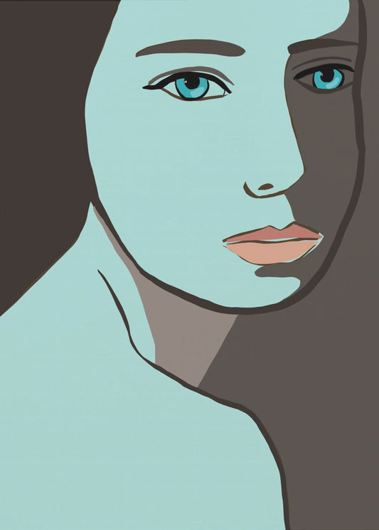 Blauwe vrouw | Canvas