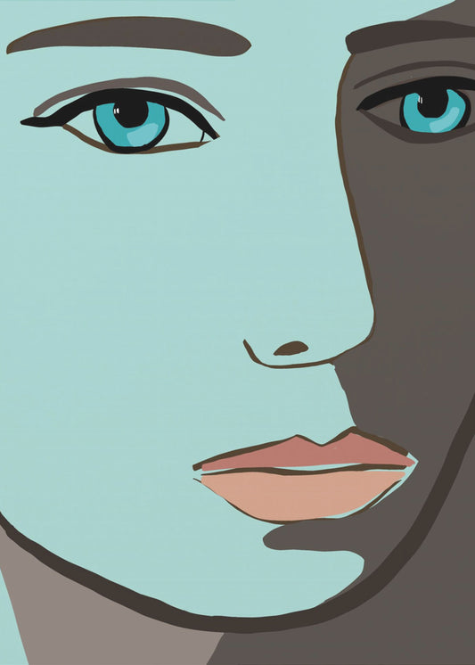 Blauw gezicht | Poster