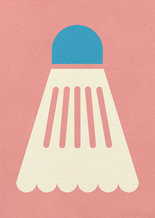Badminton Wit Blauw | Poster
